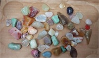 Beautiful, assorted polished rocks.