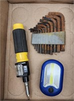 Tools screwdriver light hex keys