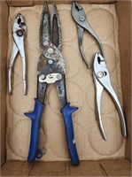 Tin snips and pliers