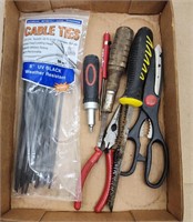 Cable ties, Scissors, Screwdrivers,wire cutters