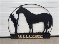 Metal sign- Welcome, Cowgirl