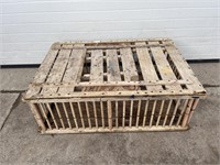 Wood chicken crate