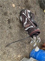 Golf clubs and bag