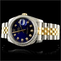 36MM Rolex DateJust 116233 Diamond Watch YG/SS