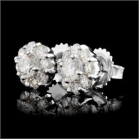 1.16ctw Diamond Earrings in 18K White Gold