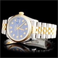 36MM Rolex DateJust with Diamond in YG/SS