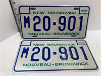 2 New Brunswick licence plates