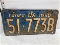 1955 Ontario licence plate