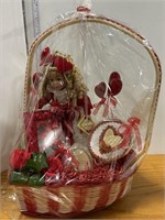 Doll in gift basket