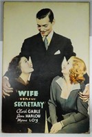 Clark Gable "Wife Versus Secretary" Meloy Poster