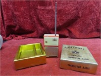Vintage Coronet Deluxe transistor Radio w/box.