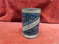 Antique Bronze powder can. Brilliant pale gold.