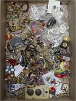 Earrings, Pins, and assortment of jewelry