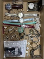 Watches, Watch bands, cuff links, and tie clips