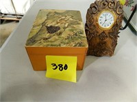 table clock and thornes music box
