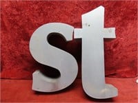 (2) Letter "st" Aluminum sign letter.