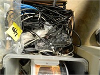 Assorted computer and phone cables