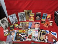 Large Elvis Presley magazine book lot.