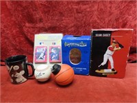 Classic MLB baseball game, signed ball, mug,