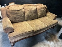 Oak legged couch- see all pics