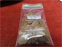 (100)Wheat cents. US coins.