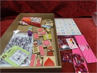 Scrapbooking supplies Rubber stamps.