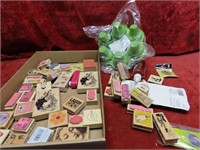 Scrapbooking supplies Rubber stamps.