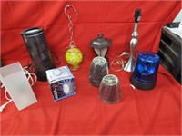 Assorted light lamp lot.