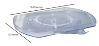 Clear plastic spin tray for refrigerator