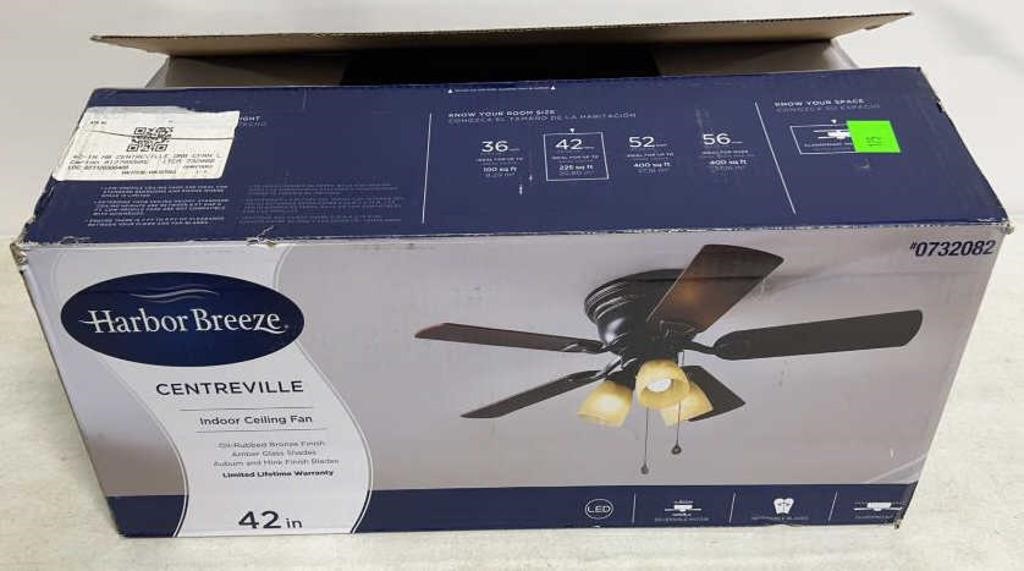42" Harbor Breeze Centerville ceiling fan (USED)