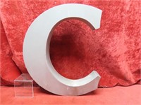 16" Letter "C" Aluminum sign letter.