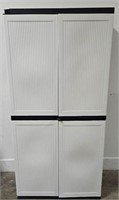 71"Hx18"Dx35"W plastic cabinet (Damaged corner,