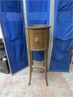 Old wood & copper plant stand.