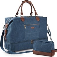 Large Overnight Bag with Adjustable Strap BLUE