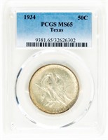Coin 1934 Texas Comm Half Dollar-PCGS-MS65