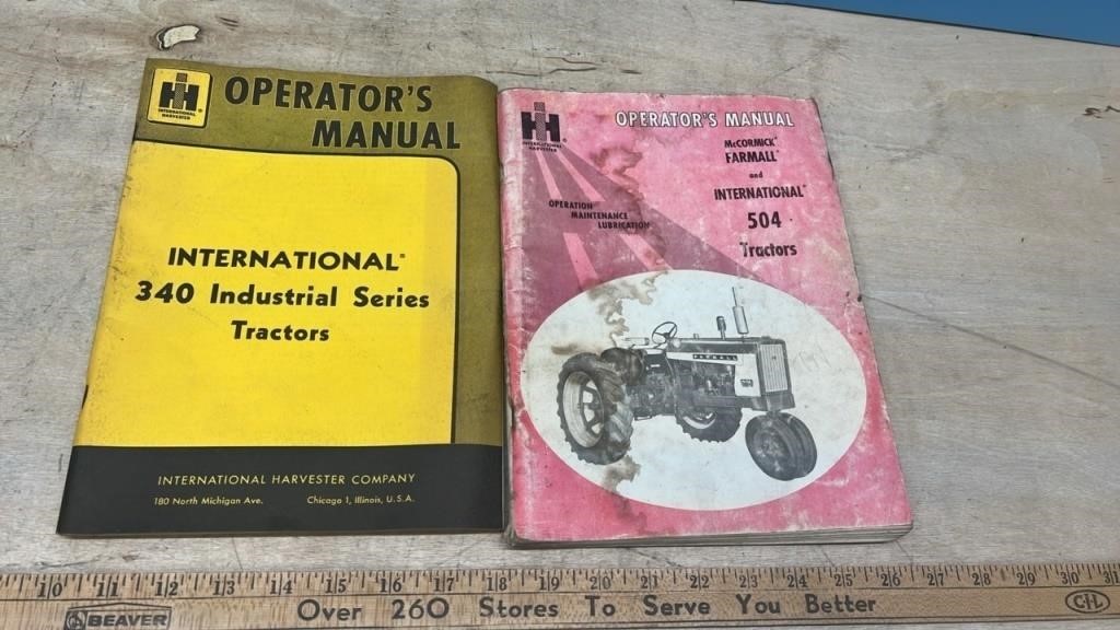 2 International Harvester Tractor Operators