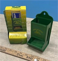 John Deere Metal Matchbox Holder with Original