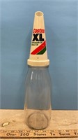 1950's 1 QT Oil Bottle & Plastic Castrol XL