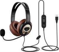 NEW $48 USB Over Ear Headset w/Microphone