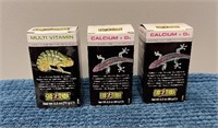 3 Packs-Exo Terra Multi Vitamin, 2x Calcium D3