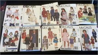(10) Vintage McCall’s Clothes Sewing Patterns
