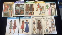 (9) Vintage Simplicity Clothes Sewing Patterns