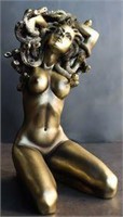 Ebros Greek Goddess Kneeling Nude Seductive Medusa