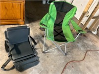 Stadium chair and 2 camp chairs- one not pictured