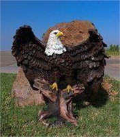 18"H Wings Of Glory Perching Grand Eagle Statue