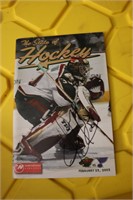 Signed 2003 Mn Wild Program Dwayne Roloson