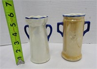2 Lusterware Vases Made in Slovakia