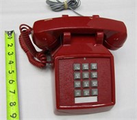 Vintage Red Push Button Phone Made in USA