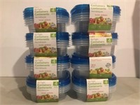 Plastic Food Containers Air-Tight 735ml PK/4 x8