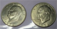 We Ship Coins: (2) 1972 Clad Ike Dollars